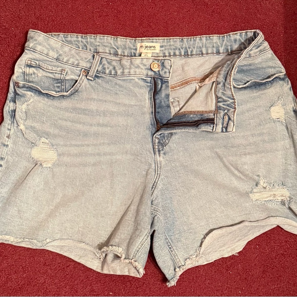 Maurices Blue Jean Shorts Distressed Cut-Off Style